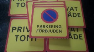 Parkering förbjuden 300 ggr 300 mm